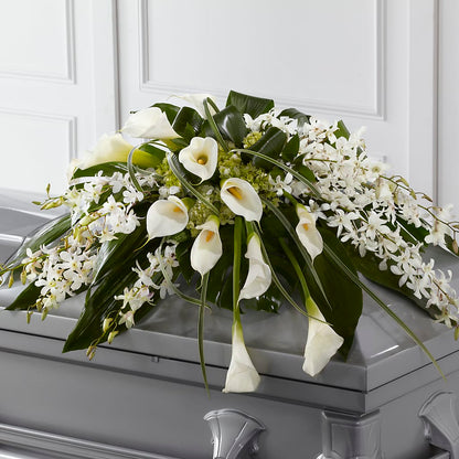 Angel Wings Casket Spray –  Red Rose Flowers, Salinas CA