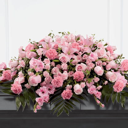 Garden of Comfort Casket Spray (Standard) –  Red Rose Flowers, Salinas CA