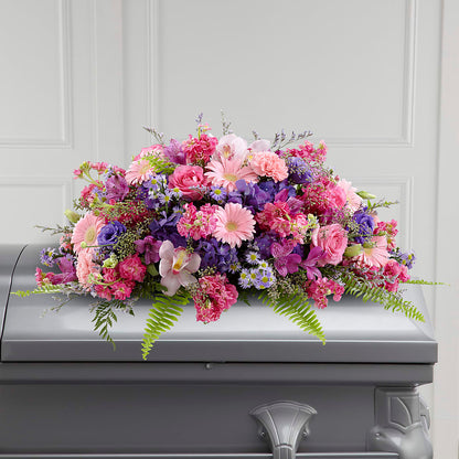 Glorious Garden Casket Spray –  Red Rose Flowers, Salinas CA