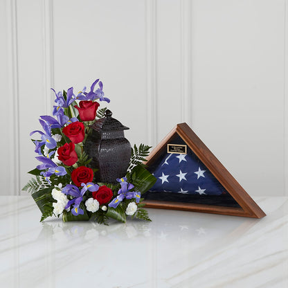 Patriotic Tribute Arrangement –  Red Rose Flowers, Salinas CA