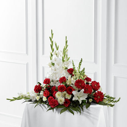 Crimson & White Arrangement –  Red Rose Flowers, Salinas CA
