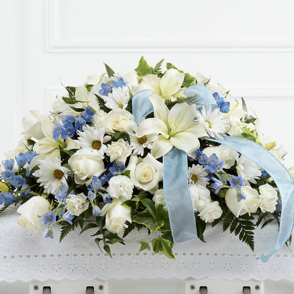 Tender Treasure Casket Spray –  Red Rose Flowers, Salinas CA