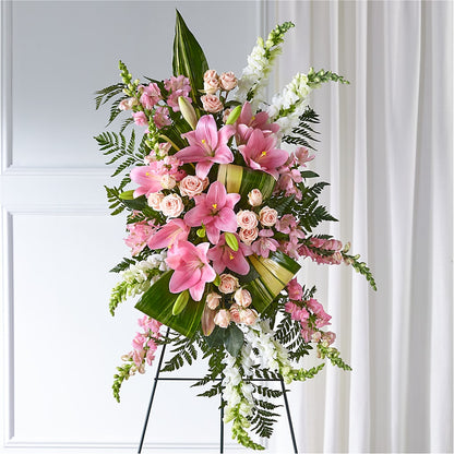 Elegant Embrace Standing Spray –  Red Rose Flowers, Salinas CA