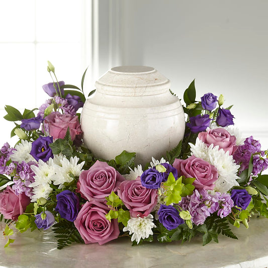 Blooming Sympathy Cremation Adornment –  Red Rose Flowers, Salinas CA