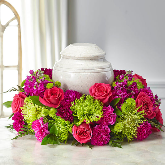 Hopeful Blessings Cremation Adornment –  Red Rose Flowers, Salinas CA