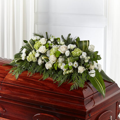 Hopeful Gesture Casket Spray –  Red Rose Flowers, Salinas CA