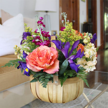 Garden of Life Basket –  Red Rose Flowers, Salinas CA