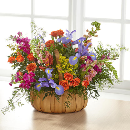 Garden of Life Basket –  Red Rose Flowers, Salinas CA