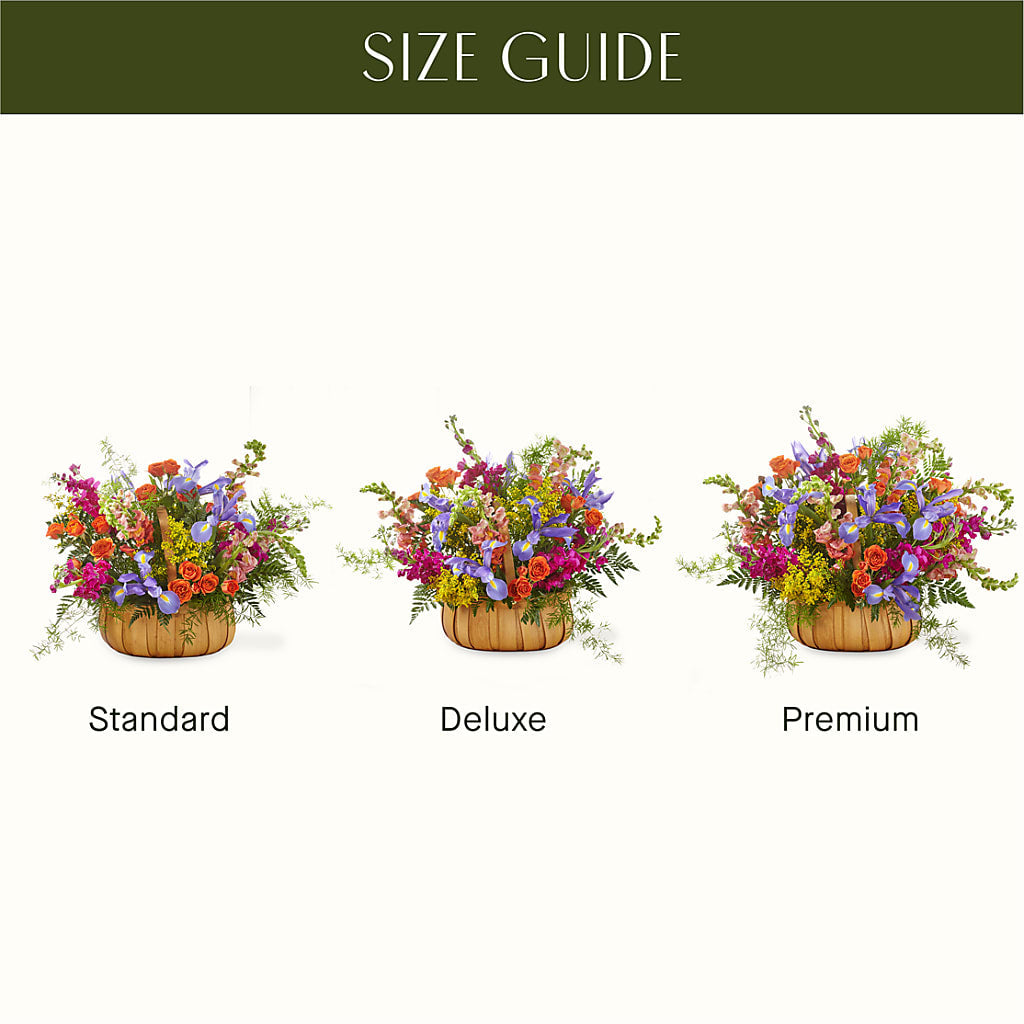 Garden of Life Basket –  Red Rose Flowers, Salinas CA