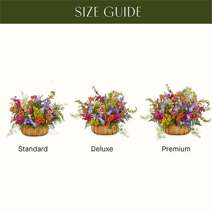 Garden of Life Basket –  Red Rose Flowers, Salinas CA