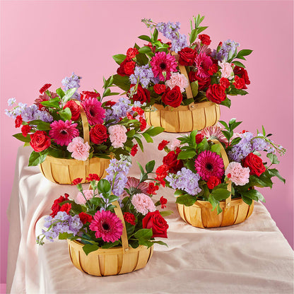 Pink Picnic Basket –  Red Rose Flowers, Salinas CA