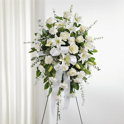 With Care Standing Spray –  Red Rose Flowers, Salinas CA