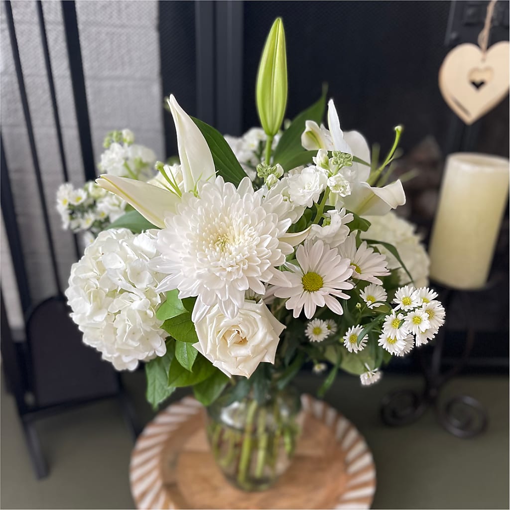 Classic Ivory – A Florist Original –  Red Rose Flowers, Salinas CA
