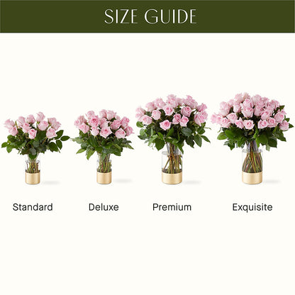 Picture Perfect Pink Rose Bouquet –  Red Rose Flowers, Salinas CA