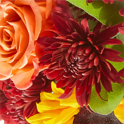 September Sunset Bouquet –  Red Rose Flowers, Salinas CA