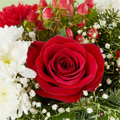 Chance of Flurries Bouquet –  Red Rose Flowers, Salinas CA