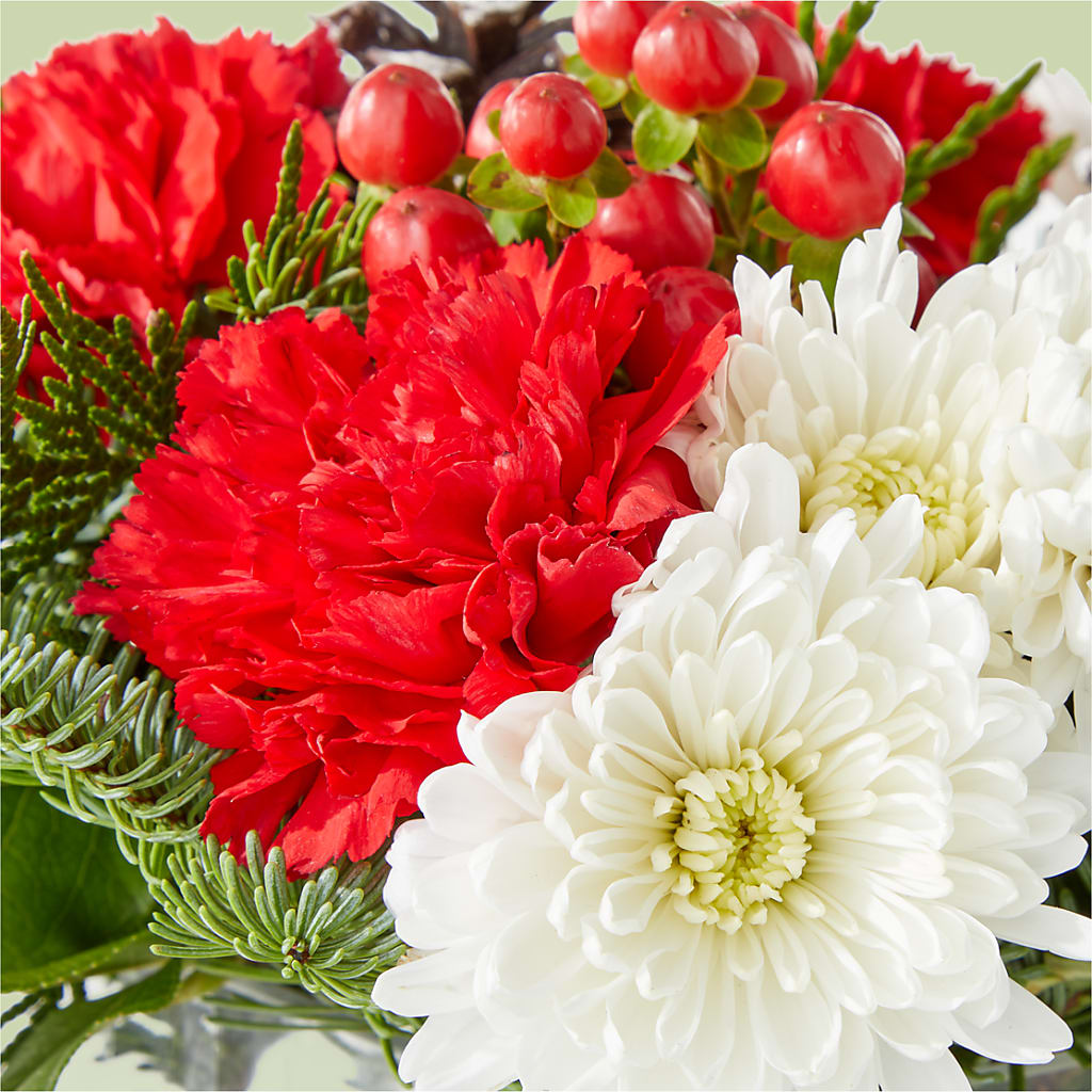 Snow Angel Bouquet –  Red Rose Flowers, Salinas CA