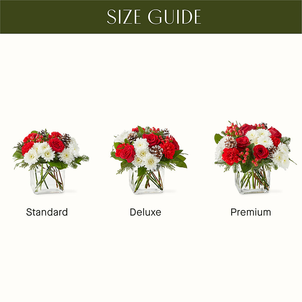Snow Angel Bouquet –  Red Rose Flowers, Salinas CA