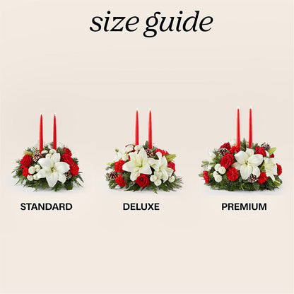 Seasonal Festivities Centerpiece –  Red Rose Flowers, Salinas CA