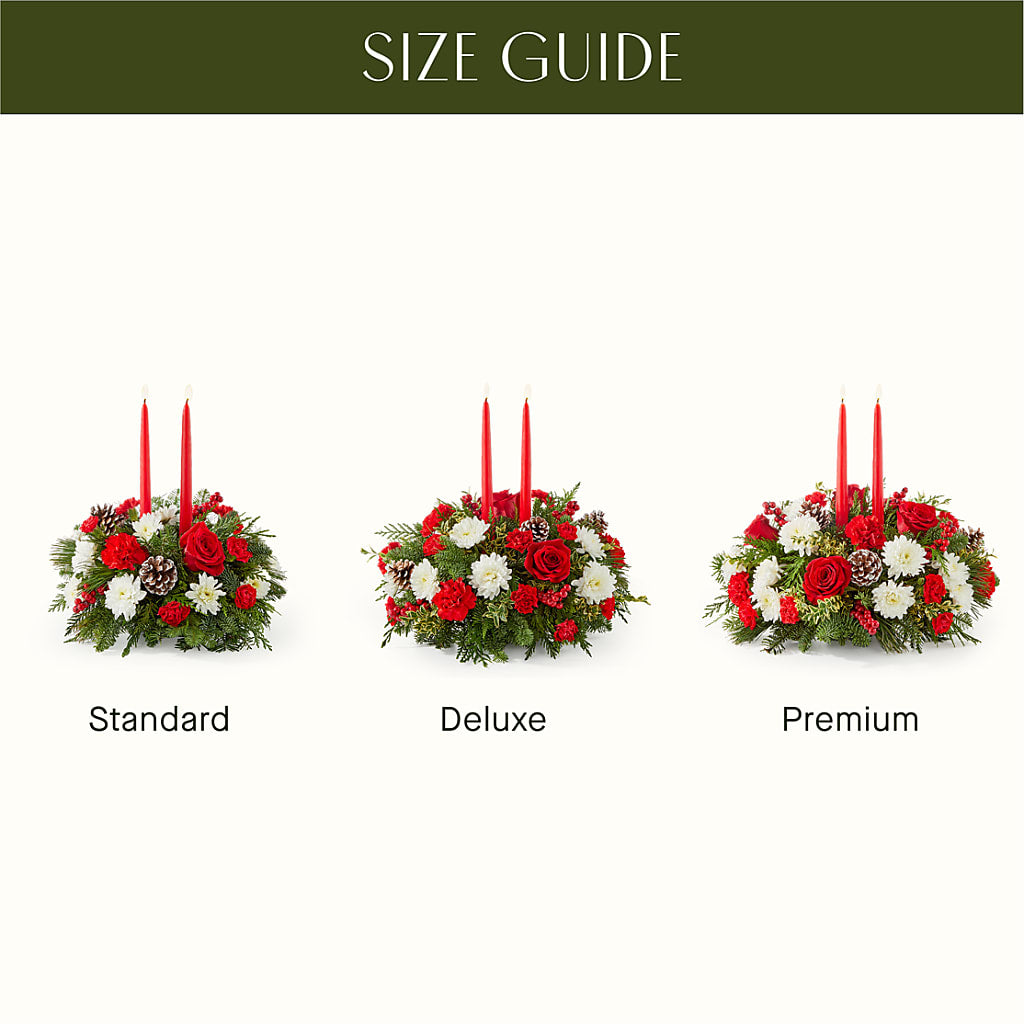 Holiday Soiree Centerpiece –  Red Rose Flowers, Salinas CA