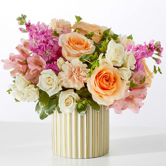 Paradise Bouquet with Ivory Vase –  Red Rose Flowers, Salinas CA
