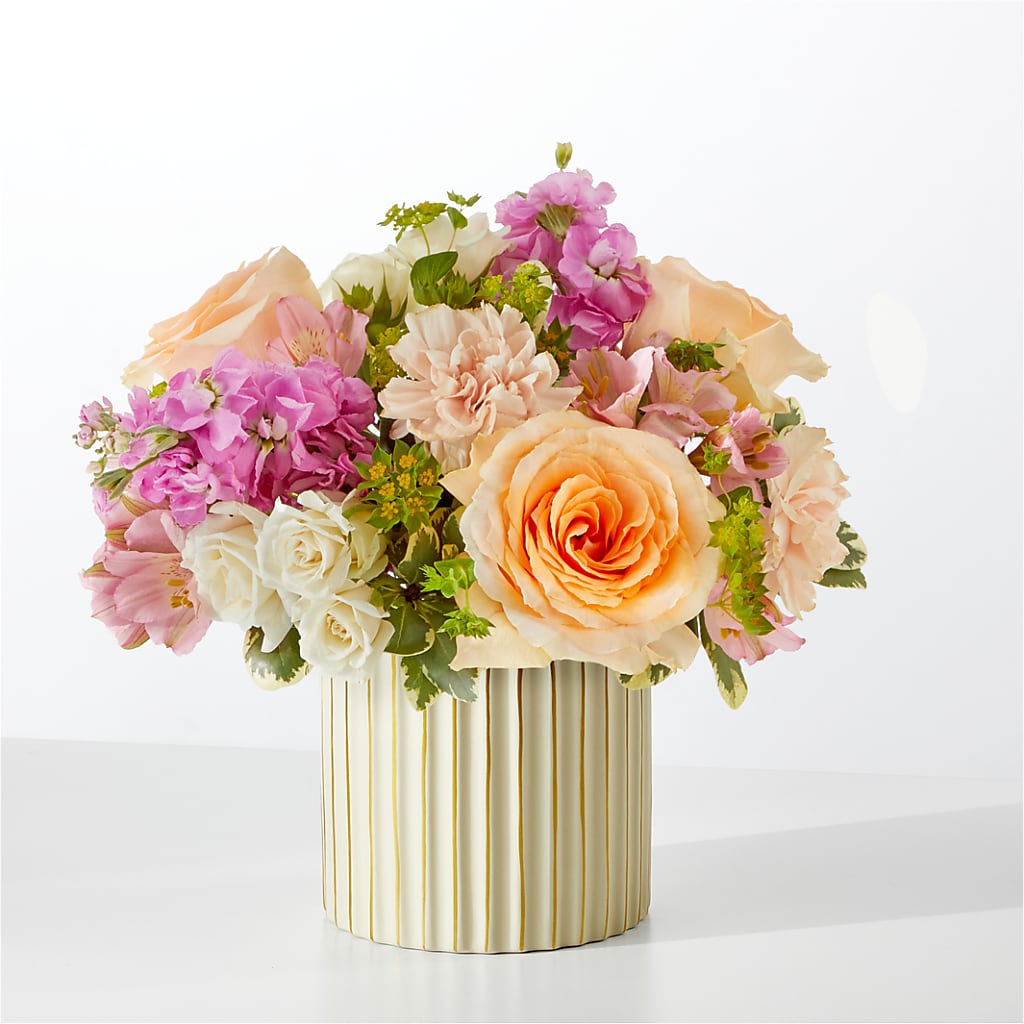Paradise Bouquet with Ivory Vase –  Red Rose Flowers, Salinas CA