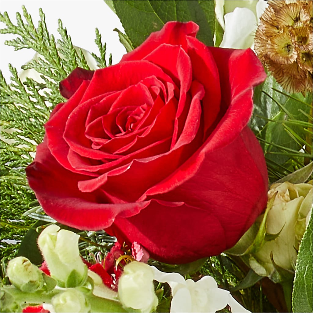 Deck the Halls Bouquet –  Red Rose Flowers, Salinas CA