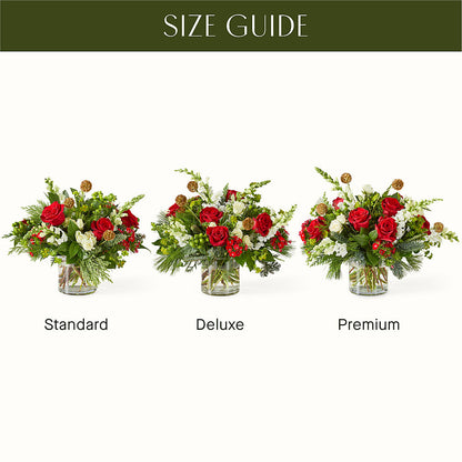 Deck the Halls Bouquet –  Red Rose Flowers, Salinas CA