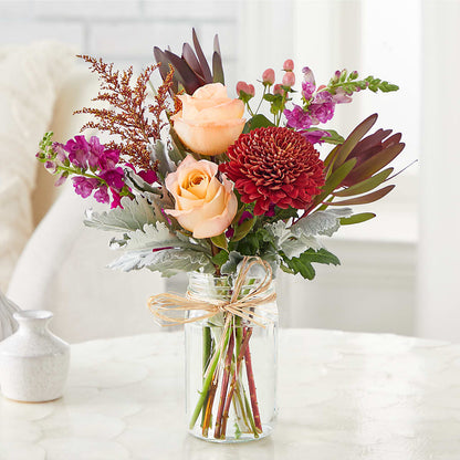 Moody Hues Bouquet –  Red Rose Flowers, Salinas CA