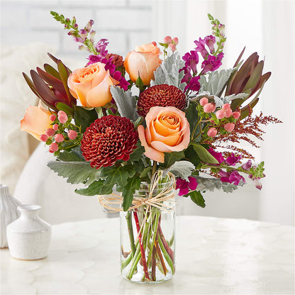 Moody Hues Bouquet –  Red Rose Flowers, Salinas CA