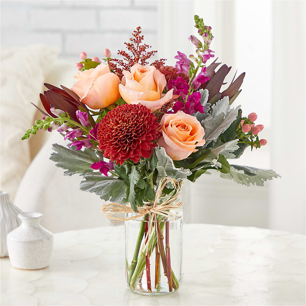 Moody Hues Bouquet –  Red Rose Flowers, Salinas CA