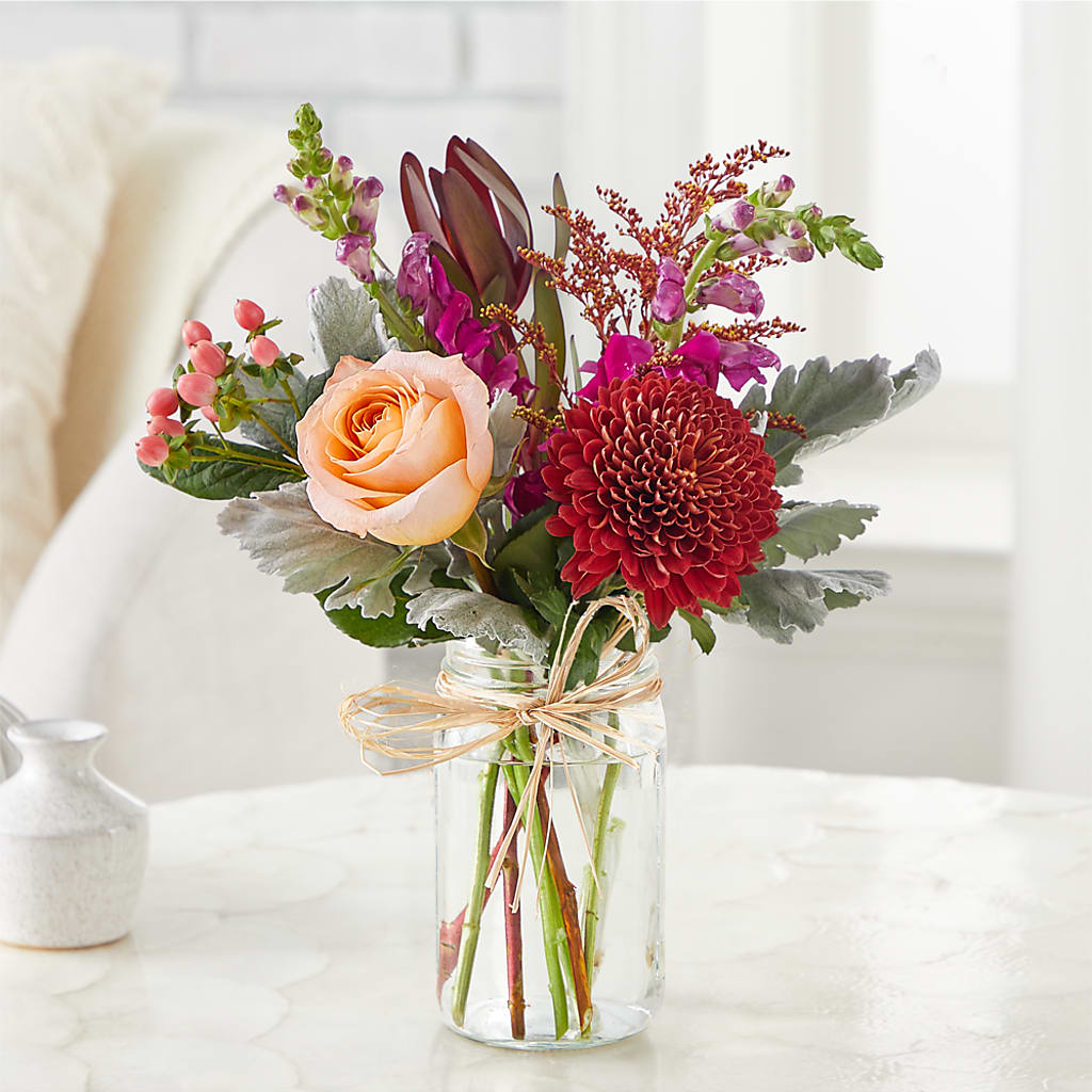 Moody Hues Bouquet –  Red Rose Flowers, Salinas CA