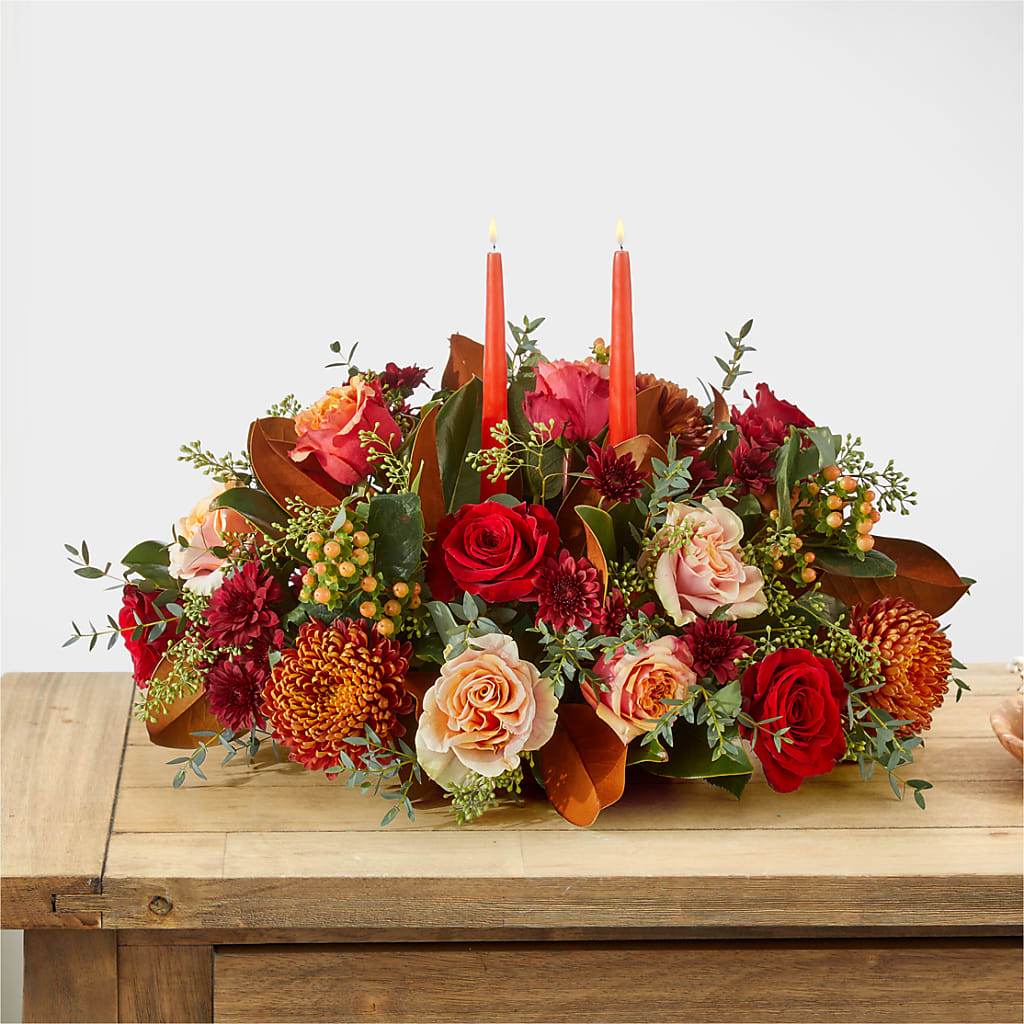 Gather Near Centerpiece –  Red Rose Flowers, Salinas CA
