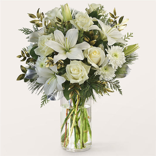 Wintry Mix Bouquet –  Red Rose Flowers, Salinas CA