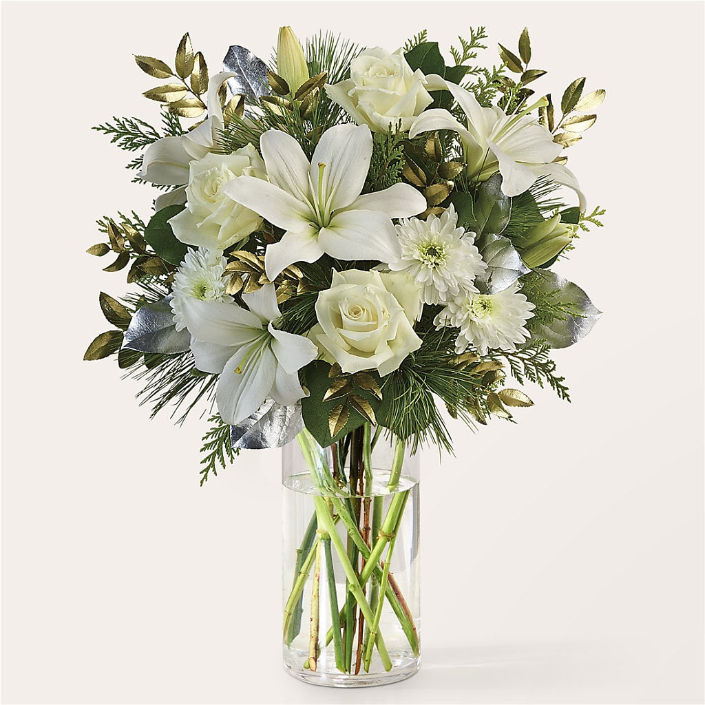 Wintry Mix Bouquet –  Red Rose Flowers, Salinas CA
