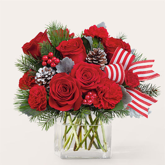 Baking Spirits Bright Bouquet –  Red Rose Flowers, Salinas CA