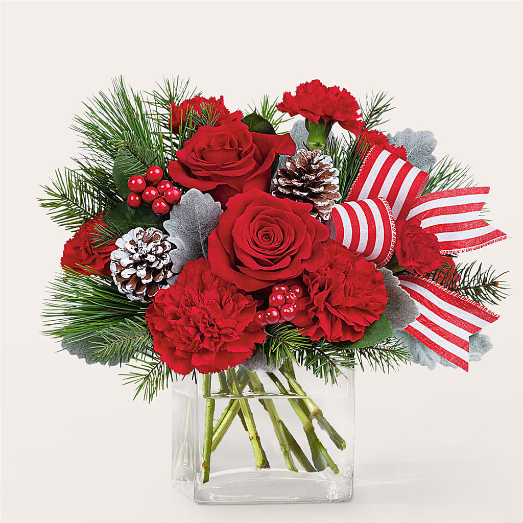 Baking Spirits Bright Bouquet –  Red Rose Flowers, Salinas CA