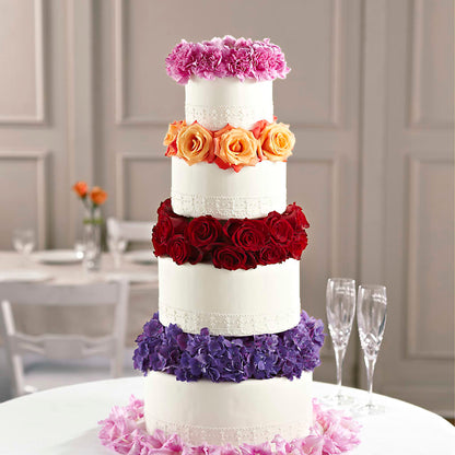 Infinite Love Cake Décor –  Red Rose Flowers, Salinas CA
