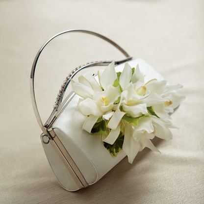 White Purse Decor –  Red Rose Flowers, Salinas CA