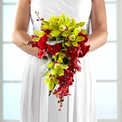 Elegant Orchid Bouquet –  Red Rose Flowers, Salinas CA