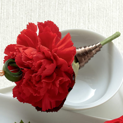 Red Carnation Boutonniere –  Red Rose Flowers, Salinas CA