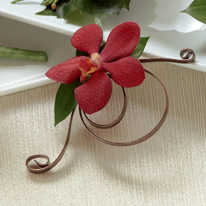 Red Mokara Boutonniere –  Red Rose Flowers, Salinas CA