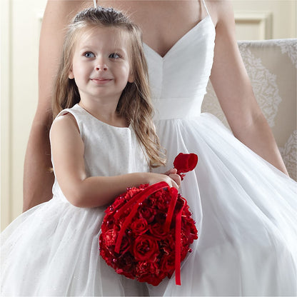 Pure at Heart Flower Girl Arrangement –  Red Rose Flowers, Salinas CA