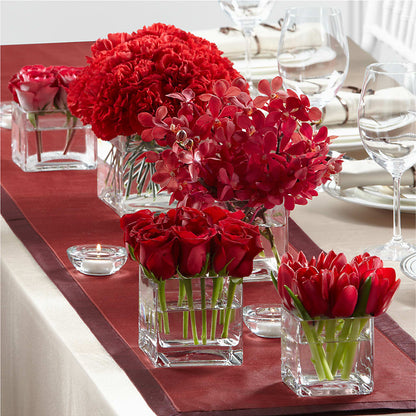 Modern Grace Centerpiece –  Red Rose Flowers, Salinas CA