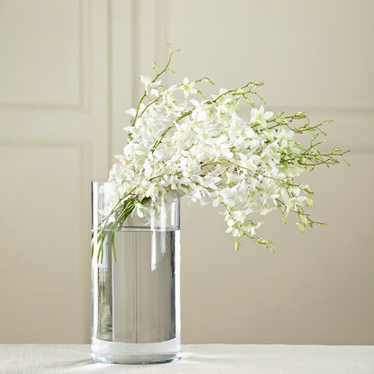 White Dendrobium Bouquet –  Red Rose Flowers, Salinas CA